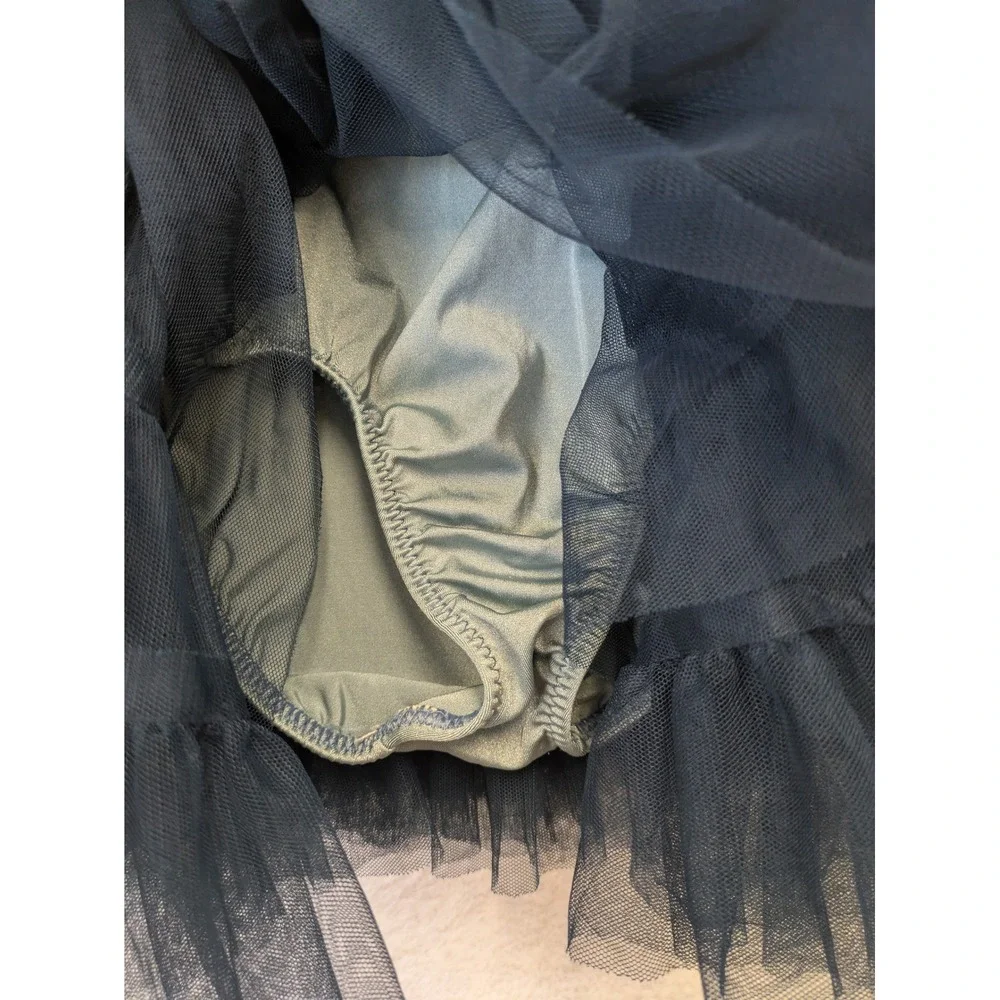 Curtain Call Costumes Girls Slate Blue Tulle Ruffle Dance Leotard‎ Tutu P203 CLA